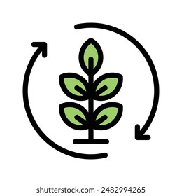Replant Icon Renewal Design in Flat Line Color Style