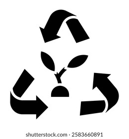Replant Vector Glyph Icon Vector Design