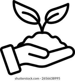 Replantar diseño de icono de línea de Vector
