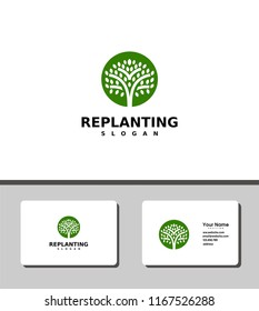 replanting plant logo