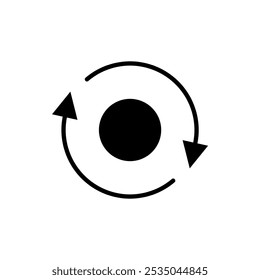 replay button icon, modern vector isolated on white background.