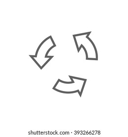Replay button line icon.