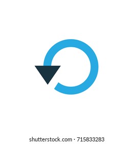 Replay Colorful Icon Symbol. Premium Quality Isolated Repeat Element In Trendy Style.