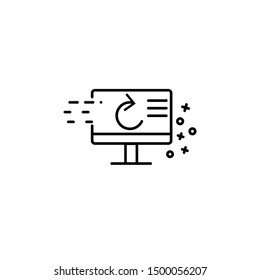 Replay computer streaming icon. Element of quit smoking icon