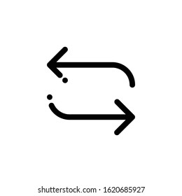 Replay Icon. Simple Vector line icon. EPS 10