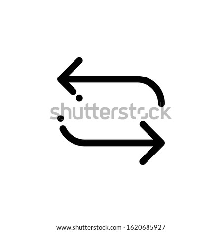 Replay Icon. Simple Vector line icon. EPS 10