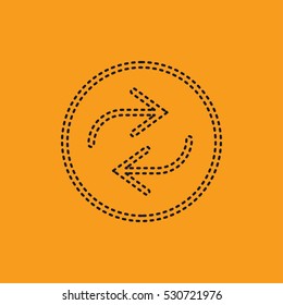 Replay icon vector