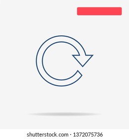 Replay icon. Vector concept illustration for design.