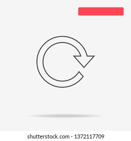 Replay icon. Vector concept illustration for design.