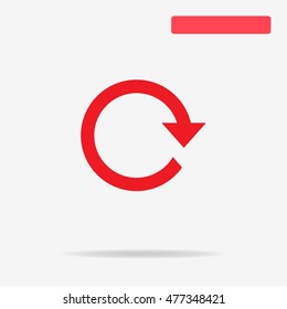 Replay icon. Vector concept illustration for design.