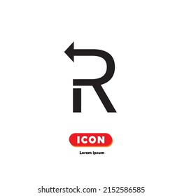replay icon vector isolated on white background.