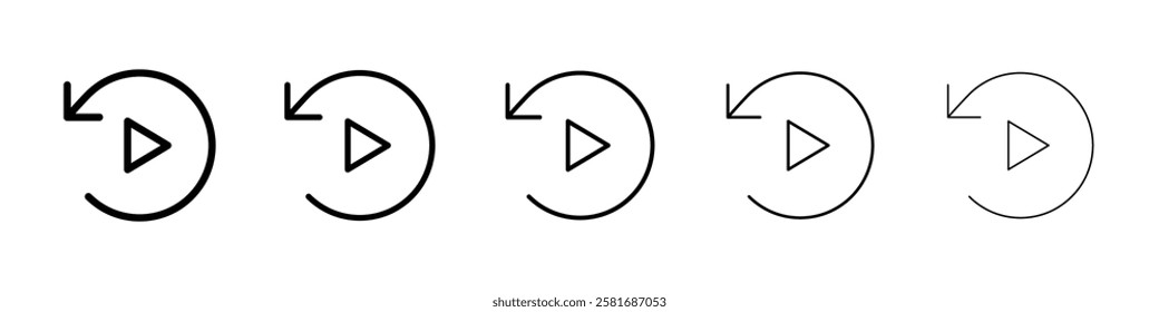 Replay icon Vector logo sign