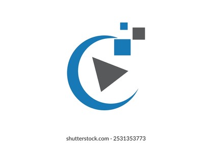 Replay Icon Vector. Play Reload Web Button. Playing Media Content Again Symbol logo vector design