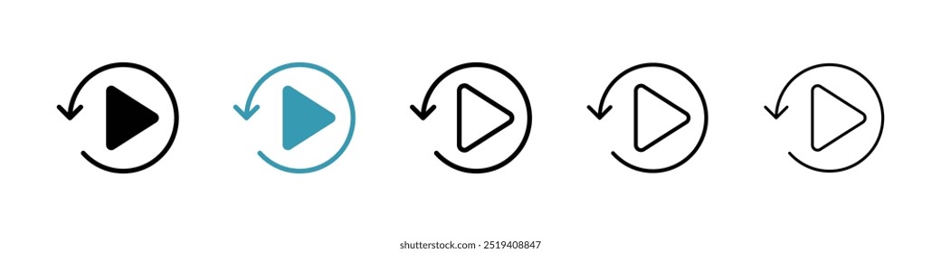 Symbol wiedergeben, Vektorsymbol-Set. EPS 10