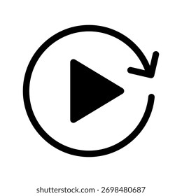 Ilustración de diseño de símbolo de Vector de icono de reproducción