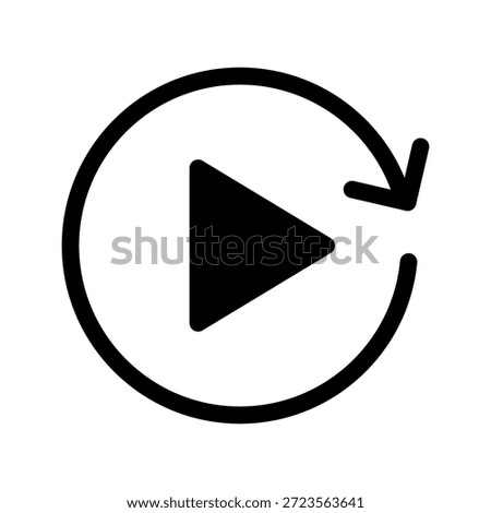 Replay Icon Vector Symbol Design Illustration