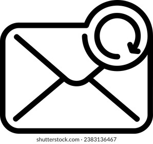 replay line icon illustration vector