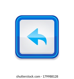 Replay Round Corner Vector Blue Web Icon Button