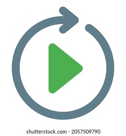 Replay the same track from the playlist isolated on the white background