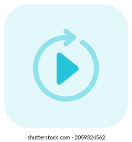 Replay the same track from the playlist isolated on the white background