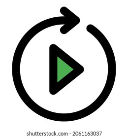 Replay the same track from the playlist isolated on the white background