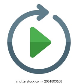 Replay the same track from the playlist isolated on the white background