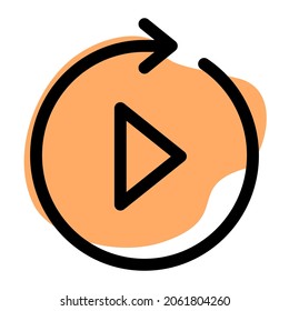 Replay the same track from the playlist isolated on the white background
