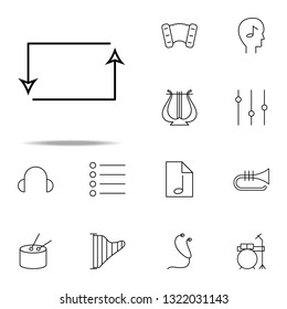 replay sign icon. Music icons universal set for web and mobile