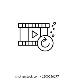replay video streaming icon. Element of quit smoking icon