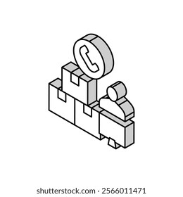 replenishment management isometric icon vector. replenishment management sign. isolated symbol illustration