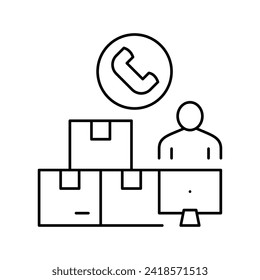 replenishment management line icon vector. replenishment management sign. isolated contour symbol black illustration