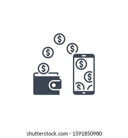 Replenishment related vector glyph icon. Isolated on white background. Vector illustration.