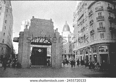 Replica of the Antonio Palacios' pavilion, for the Gran Via Metro access, in Montera street, Madrid.
