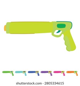 replica cap gun toy cartoon. classic collectible, bang action, adventure childhood replica cap gun toy sign vector 