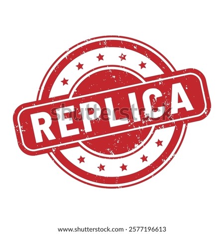 Replica round stamp icon grunge distressed style