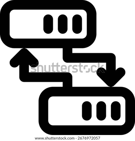 Replication, Duplicating, Copying Outline Icon