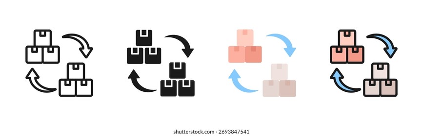 Pacote De Ícones De Replicação Em Vários Estilos