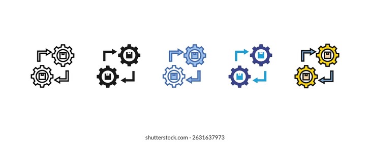 ícone de replicação define vários estilos de coleção