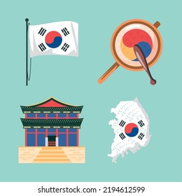 Replubic of Korea, icons set design