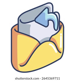 Reply 3d icon vector style for communication user interface Lineal Color style.