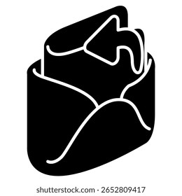 Estilo de vetor do ícone 3d da resposta para a interface do usuário da comunicação Estilo de preenchimento preto.