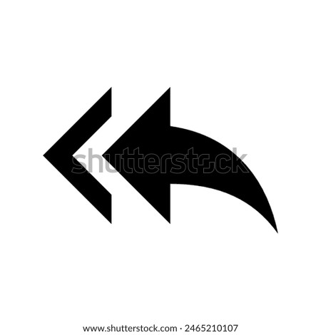 Reply all button icon vector design in eps 10