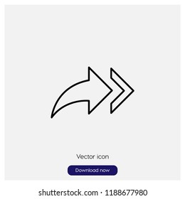 Reply all button sign icon in trendy flat style isolated on grey background, modern symbol vector illustration for web