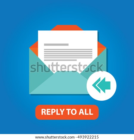 reply to all email icon vector flat arrow back