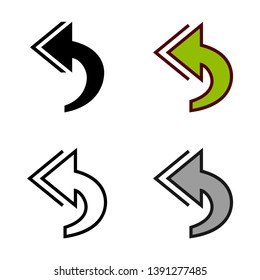 Reply All Icon in Different Color and Style