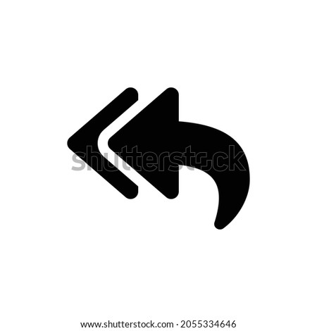 reply all Icon. Flat style design isolated on white background. Vector illustration