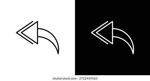 Responder a todos ícone contorno e vetor linear. ícone contorno e ilustração