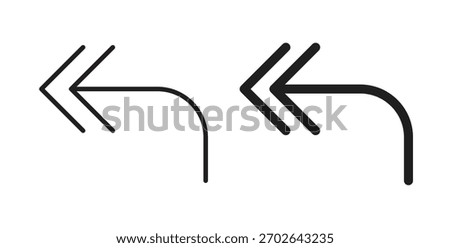 Reply all icon simple flat trend modern graphic design abstract logotype