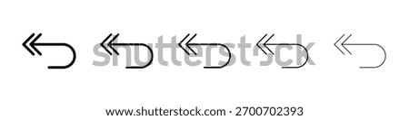 Reply all icon Vector Art Illustration