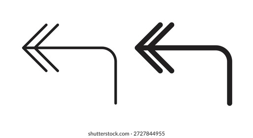 Icono Responder a todos. Ilustración vectorial, plano y carrera